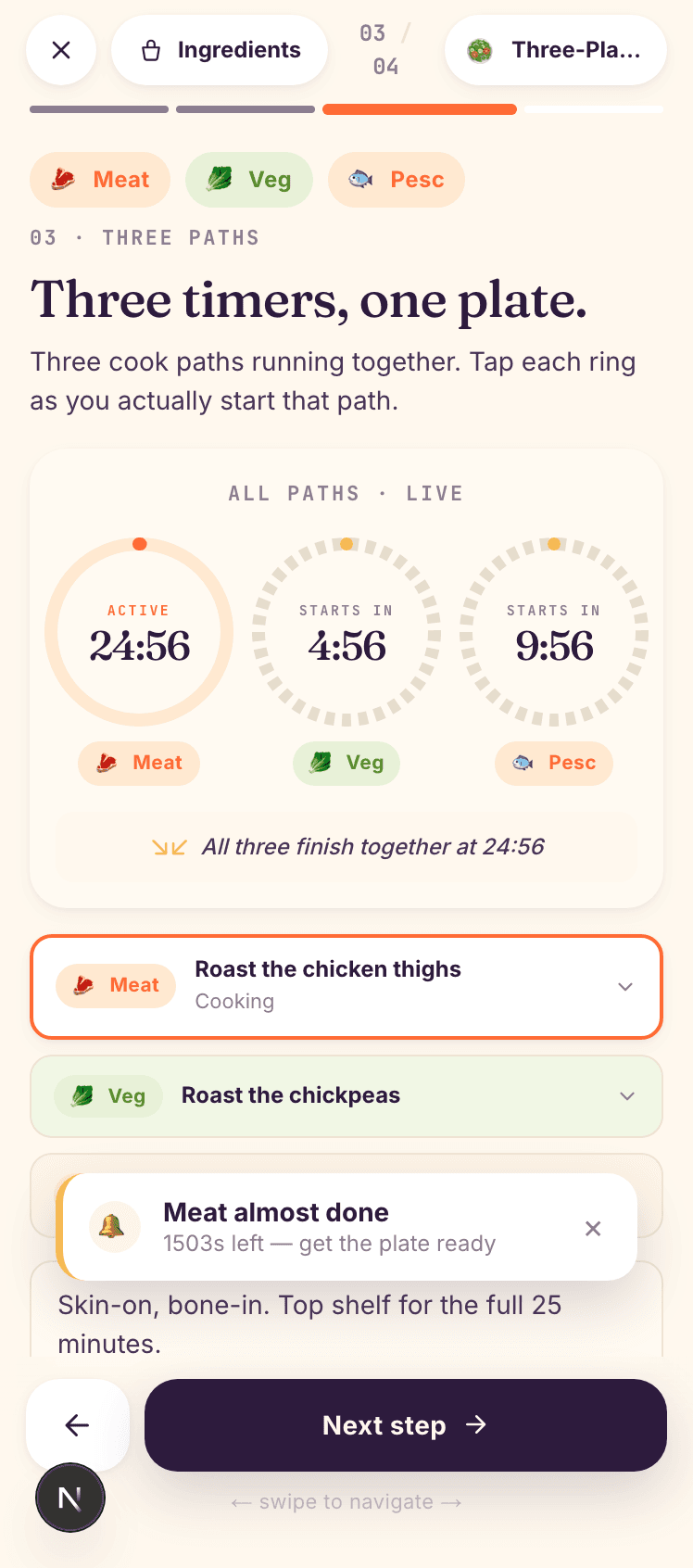 SameTable — Cook in parallel